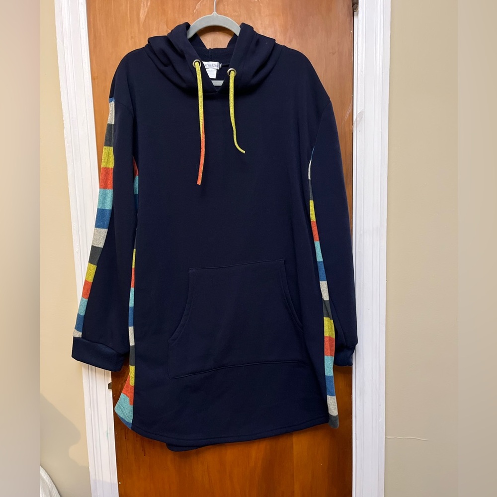 Navy Multicolor Women's Hoodie. 2X